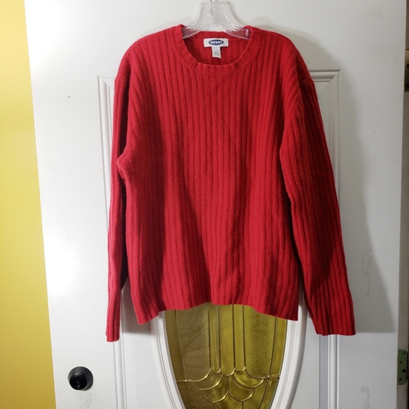 Old Navy Sweaters Old Navy 0 Lambs Wool Classic Ribbed Red Womens Sweater Size Xl Poshmark